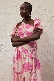 Bavia Dress - Pink Floral-Dresses-Womens Clothing-ESTHER & CO.