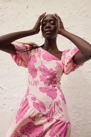 Bavia Dress - Pink Floral-Dresses-Womens Clothing-ESTHER & CO.