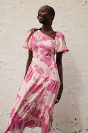 Bavia Dress - Pink Floral-Dresses-Womens Clothing-ESTHER & CO.