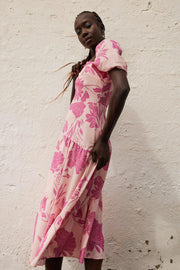 Bavia Dress - Pink Floral-Dresses-Womens Clothing-ESTHER & CO.