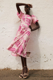 Bavia Dress - Pink Floral-Dresses-Womens Clothing-ESTHER & CO.