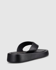 Bouncer II Flatform Thongs - Black Smooth