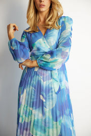 Bryana Dress - Blue Floral-Dresses-Womens Clothing-ESTHER & CO.