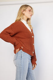 Cadell Cardigan - Rust