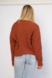Cadell Cardigan - Rust
