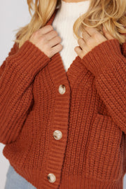 Cadell Cardigan - Rust
