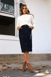 Caristona Skirt - Indigo Denim
