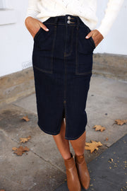 Caristona Skirt - Indigo Denim