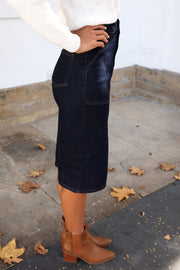 Caristona Skirt - Indigo Denim