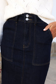 Caristona Skirt - Indigo Denim