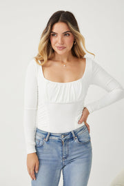 Carmelle Knit Bodysuit - White