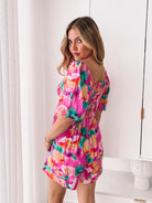 Women's pink fiesta print playsuit by Esther & Co