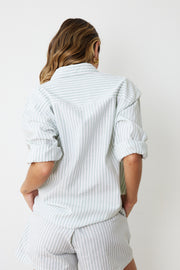 Castelle Shirt - Sage Stripe