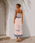 Women's apricot print dress, the Ceriane Dress in Apricot Print by Esther & Co