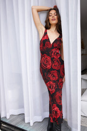 Charlette Dress - Red Floral