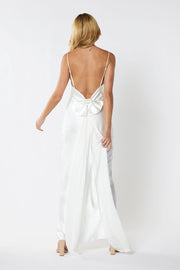 Claudia Bow Dress - White