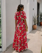 Women's pink floral print dress, the Delarina Dress in Pink Floral by Esther & Co