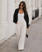 Women's black open front cardigan, the Dorine Cardigan in Black by Esther & Co