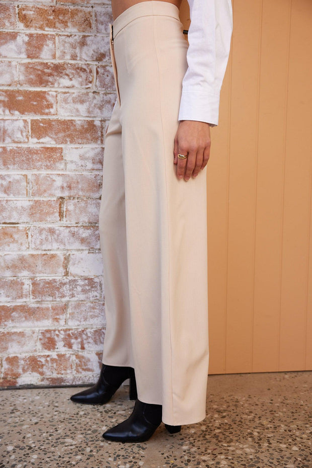 Estralla Pants - Beige-Pants-Womens Clothing-ESTHER & CO.