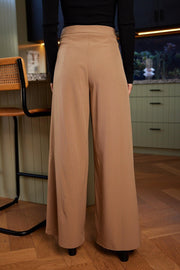 Estralla Pants - Brown-Pants-Womens Clothing-ESTHER & CO.