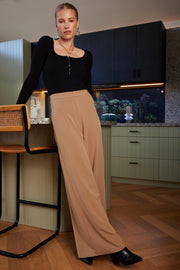 Estralla Pants - Brown-Pants-Womens Clothing-ESTHER & CO.