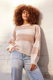 Eudosia Knit - Beige Stripe