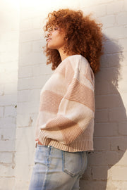 Eudosia Knit - Beige Stripe