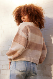 Eudosia Knit - Beige Stripe