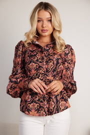 Feleena Blouse - Black Print