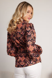 Feleena Blouse - Black Print