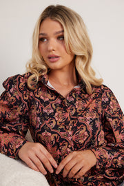 Feleena Blouse - Black Print