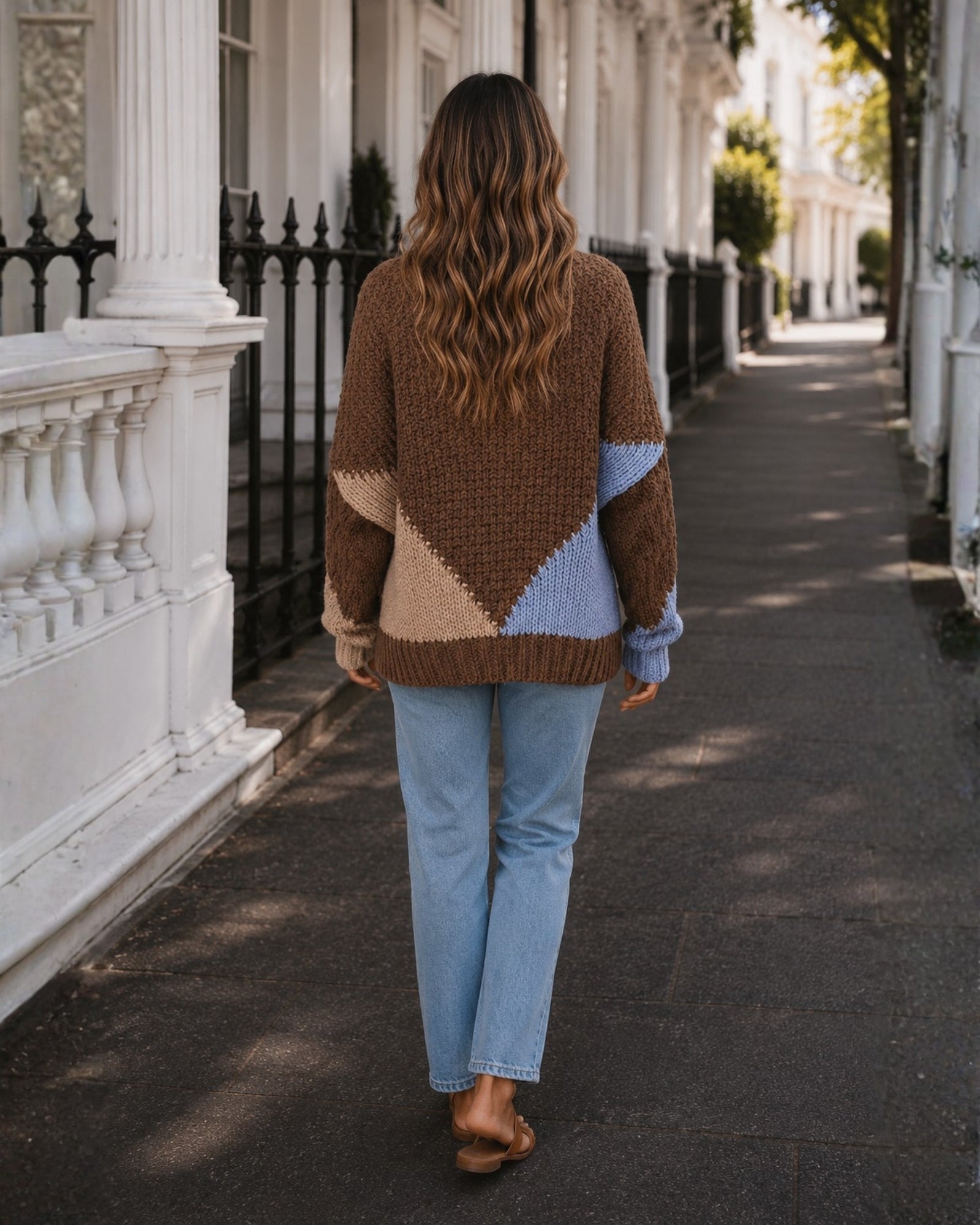 Women's mocha open front knit cardigan, the Felisha Knit in Mocha by Esther & Co