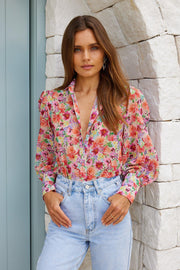 Fleet Blouse - Multi Watercolour