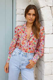 Fleet Blouse - Multi Watercolour