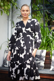 Gamlyn Dress - Black Print