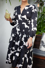 Gamlyn Dress - Black Print