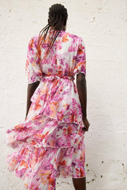 Geronia Dress - Pink Floral-Dresses-Womens Clothing-ESTHER & CO.
