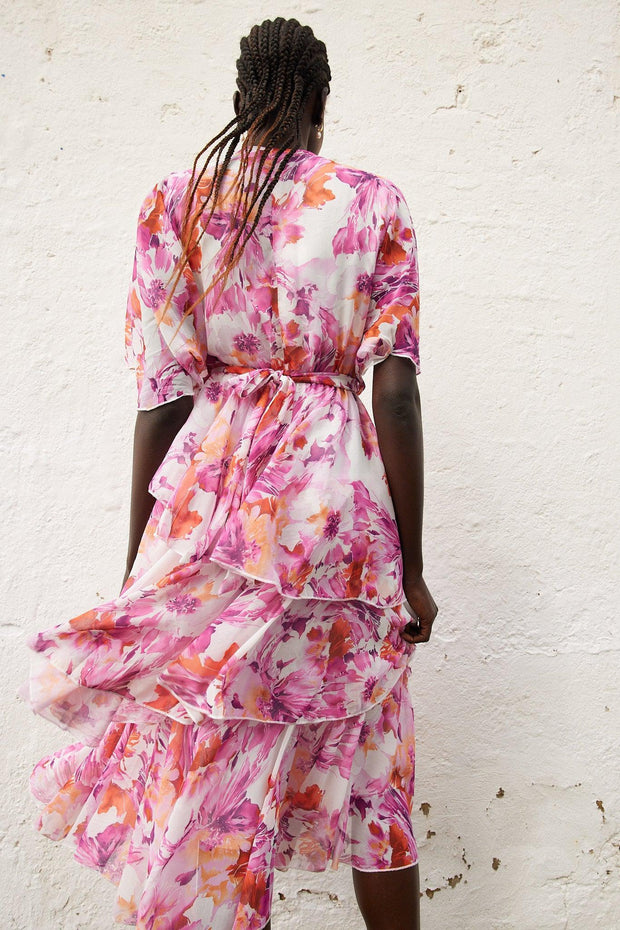 Geronia Dress - Pink Floral-Dresses-Womens Clothing-ESTHER & CO.