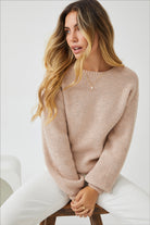 Harvie Knit in Cappuccino cappuccino wool blend knit back view