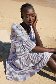 Hazelle Dress - Brown Stripe
