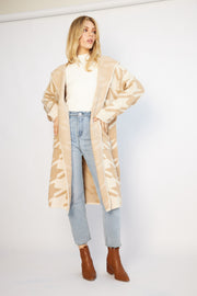 Hildena Cardigan - Beige Print