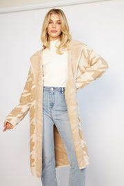 Hildena Cardigan - Beige Print