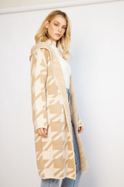 Hildena Cardigan - Beige Print