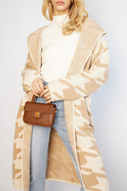 Hildena Cardigan - Beige Print