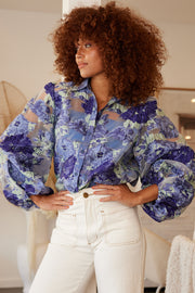 Janette Shirt - Blue Floral