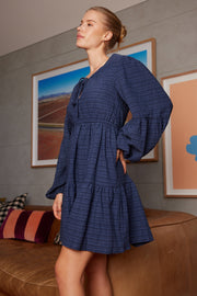 Janya Dress - Navy Print