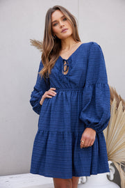 Janya Dress - Navy Print