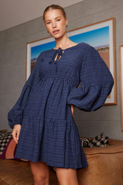 Janya Dress - Navy Print