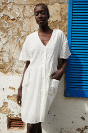 Jaydenne Dress - White Spot