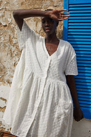 Jaydenne Dress - White Spot